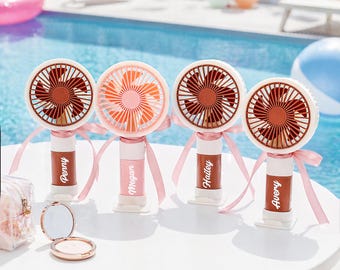 名前入り手持ち扇風機：企業会議ギフト、誕生日記念品、パーティーグッズ、お返しギフト、コンサート小道具