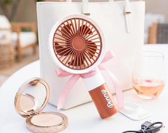 Personalisierter Taschenfan, niedlicher Mini-Fan für Mädchen, tragbarer Sommerfan, College-Studenten-Geschenk, Schulfan