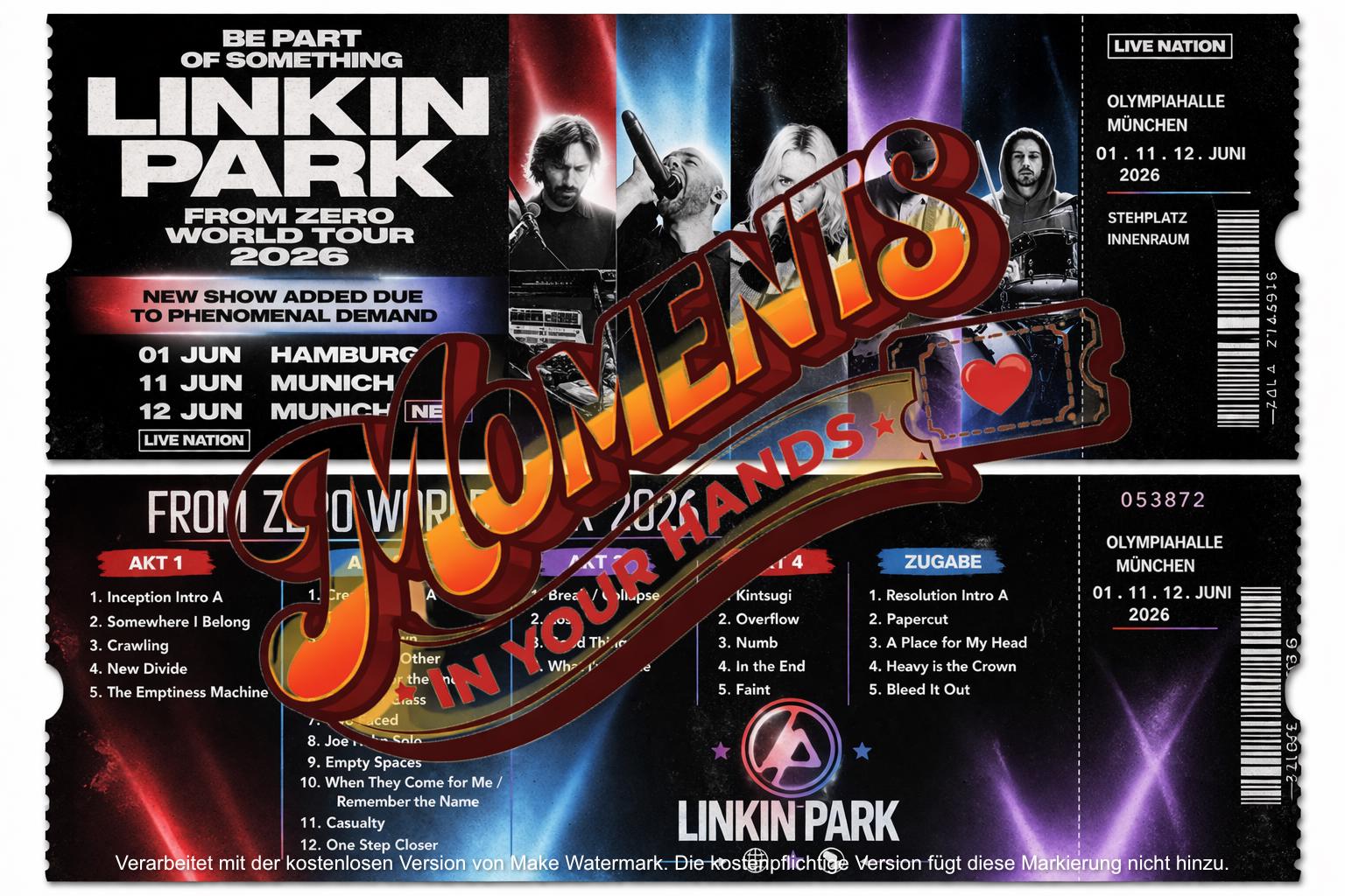 Linkin Park Concert Ticket - Etsy