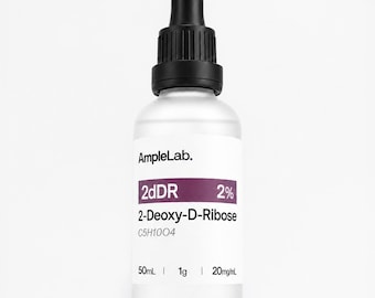 2-Deoxy-D-Ribose (Deoxyribose) Serum 2% | Haargroei & doorbloeding van de hoofdhuid | 2dDR | Glycolvrij | AmpleLab UK