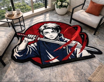 Anime Samurai Warrior Matta, Manga Otaku Rumsdekor, Japansk Svärd Golvmatta