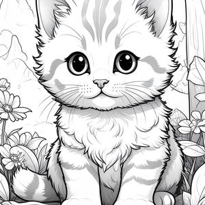 Kitten Coloring Page