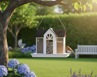 Mangiatoia sospesa per uccelli: mangiatoia decorativa da giardino per uccelli selvatici.