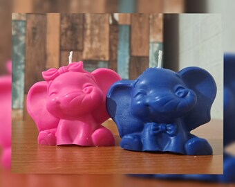 Elefantino in cera di Soia per lui o per lei