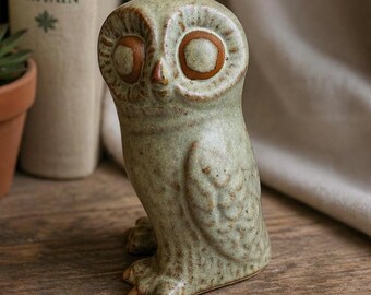 Vintage Tremar Pottery Owl Money Box, 1970s Cornwall Stoneware, Retro Owl Decor