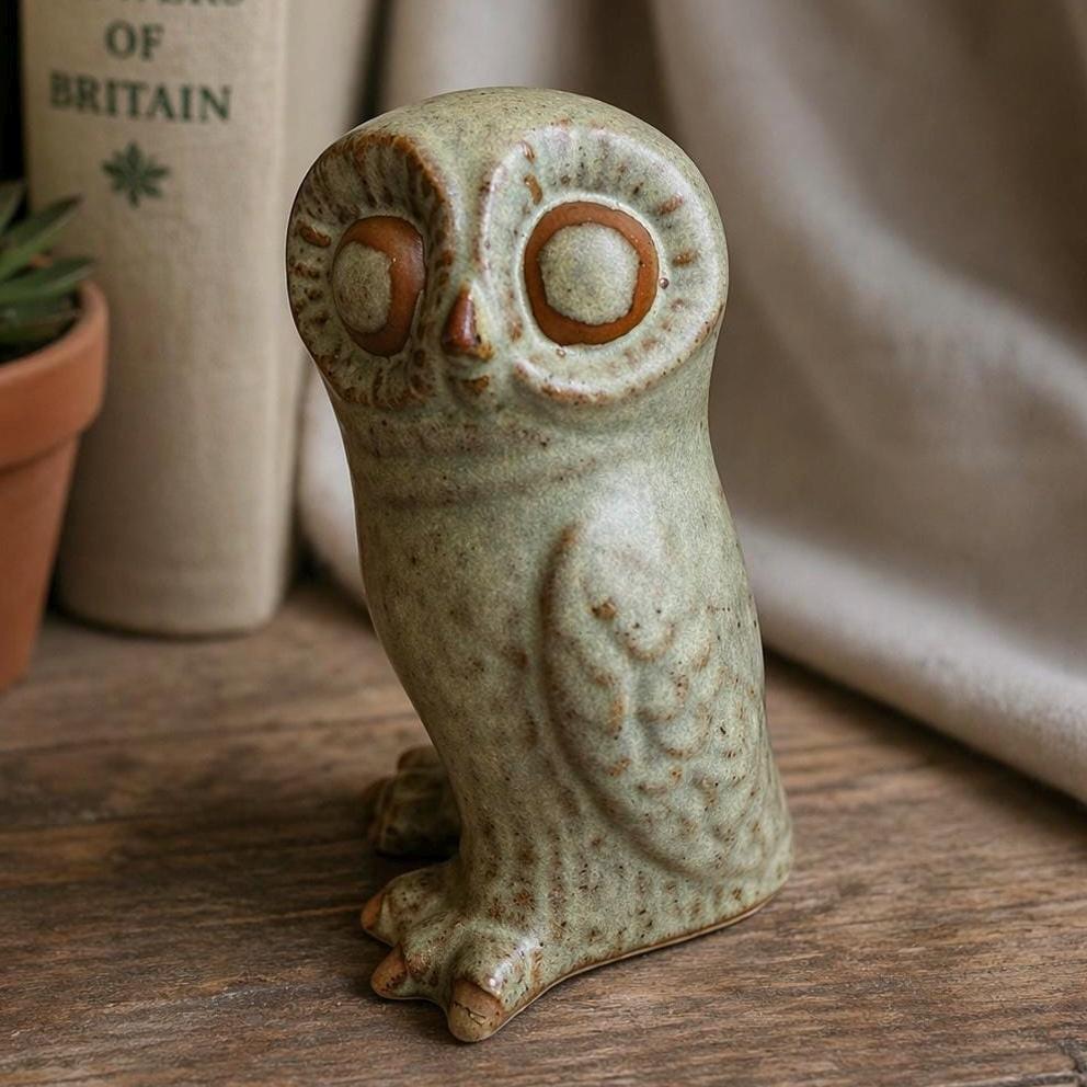 Vintage Tremar Pottery Owl Money Box, 1970s Cornwall Stoneware, Retro Owl Decor