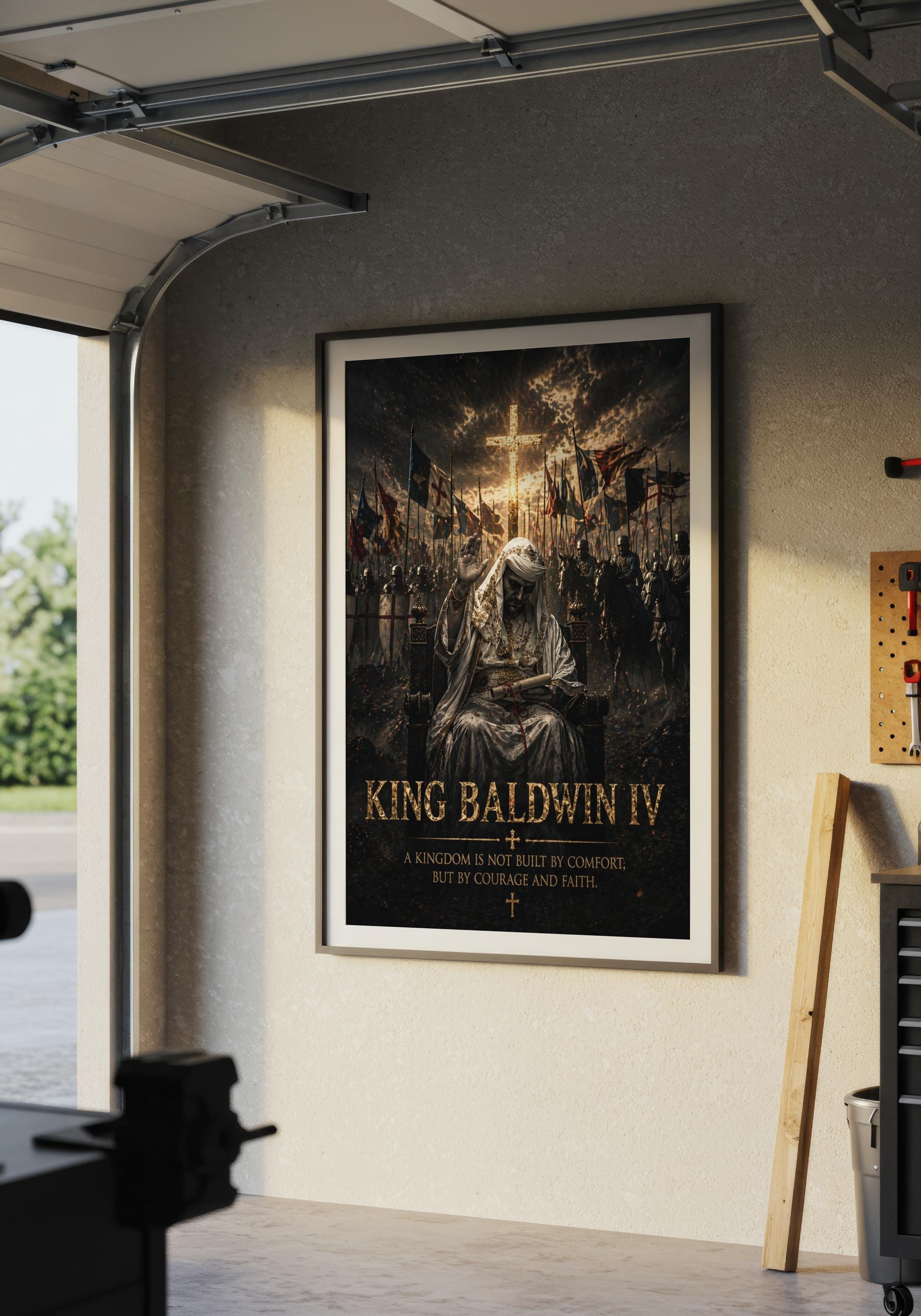 King Baldwin IV Poster, Crusader Wall Art, Medieval Knight Decor, Leper ...