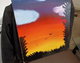 Extiende esas alas y vuela. Pintura escénica.