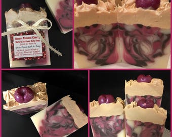 Soap, Artisan, Handcrafted with Honey Almond Cherry Fragrance