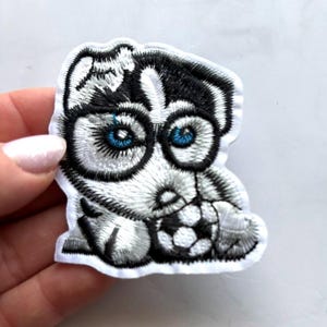 Cartoon Dog Iron on Patch 1pc, Embroidery Applique, Sticker, DIY Supplies