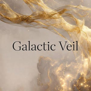 Galactic Veil Organic Lumina Wall Art | Infinite Cosmic Gold Nebula Printable | Digital Download