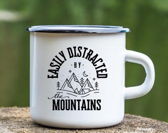 Berge (PNG), Leicht von Bergen ablenkbar, Geschenk für Entdecker, Camping-Shirt, Berg-Download (digital), Alberta-Berge, Camping (PNG)