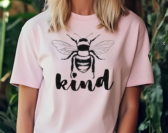 Rosa Shirt Tag Bee Kind, Anti-Mobbing Lehrer Shirt, Bee Art Grafik T-Shirt, Imker Shirt