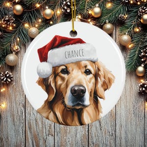 Custom Golden Retriever ornament, Retriever lover gift, Personalized Retriever ornament, gift for Golden Retriever lover, Dog Ornament