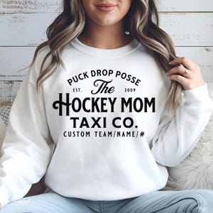 Personalized Hockey Mom Sweater, Hockey Mom apparel, Gift for Hockey Mom, Custom Hockey Mom Sweater, Hockey Mom Apparel, Hockey Life
