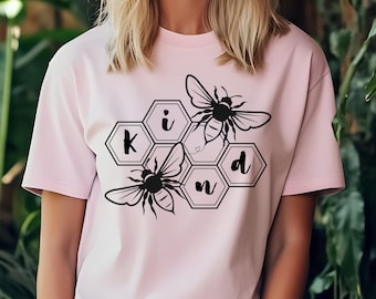 Rosa Shirt Tag T-Shirt, Biene Art Anti-Mobbing-T-Shirt, Lehrer Ratgeber Geschenk, Gärtner Shirt