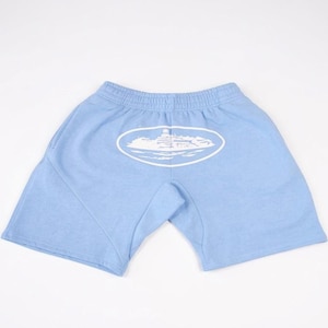 Corteiz Alcatraz Baby Blue Chłopięce szorty dresowe zdjęcie 1