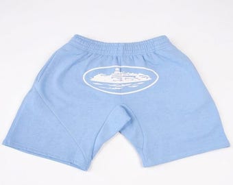 Corteiz Alcatraz Baby Blue Boys' Sweat Shorts