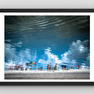 Reflections of Beachgoers in Ocean Waves, Minimalist Fine Art Photography Print - DIGITAL DOWNLOAD