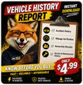 USA ONLY Vehicle History Report PDF product logo
