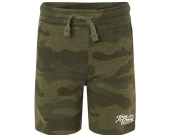 Kids Lightweight Special Blend Fleece Camo Shorts