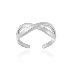 Anillo para el dedo del pie con diseño de infinito en plata de ley 925