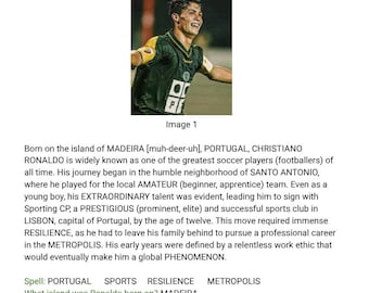 Cristiano Ronaldo Spellers Method Lesson Plan, Soccer S2C Curriculum