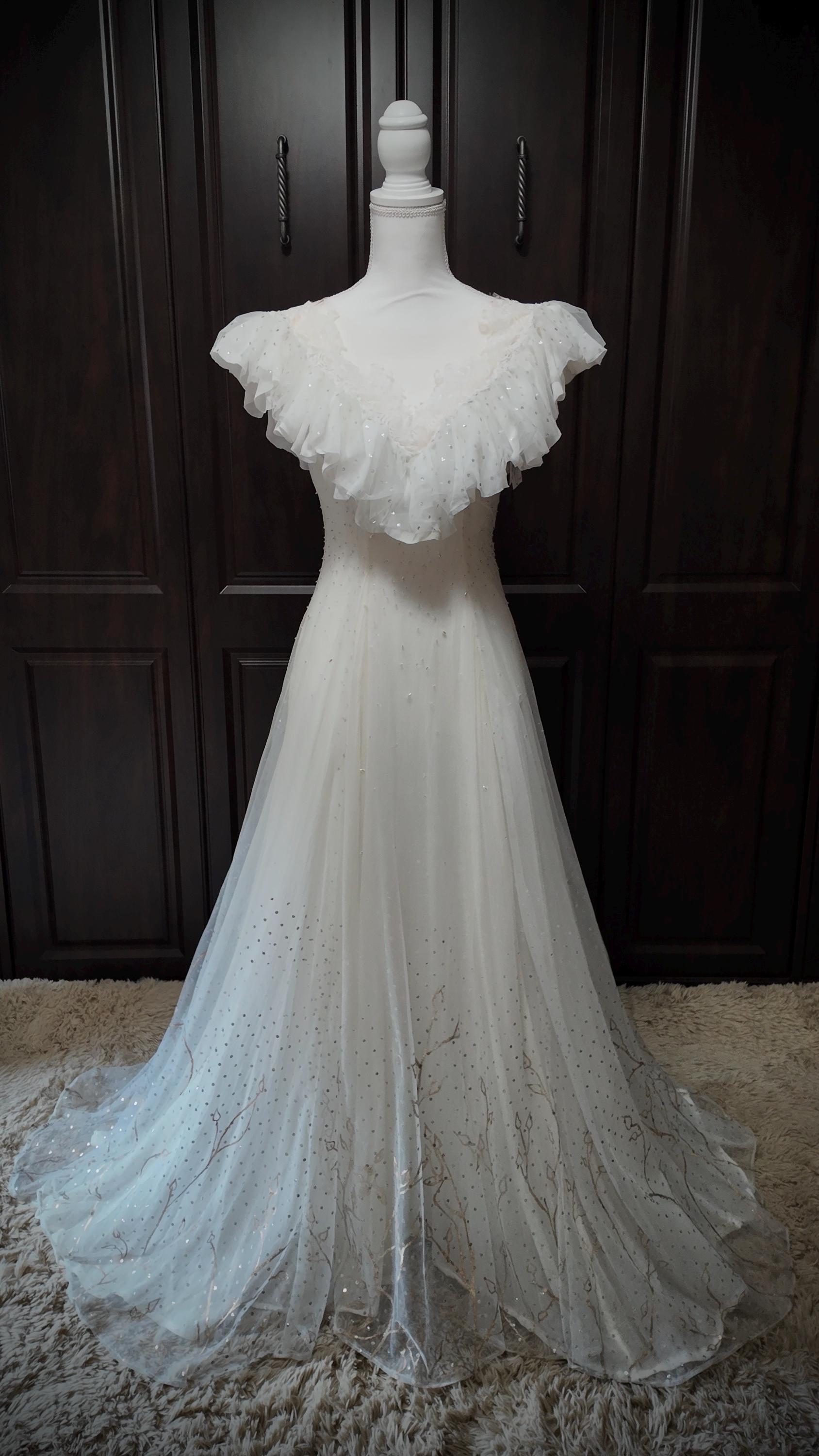 vintage beaded white dress Long 1950's vintage wedding dresses
