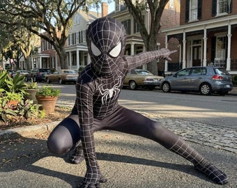 Spiderman Kinder Kostüm Anzug, Superheld Body Cosplay Spandex Halloween Outfit, Kleinkind Jungen Geschenk Geburtstag Party Wear