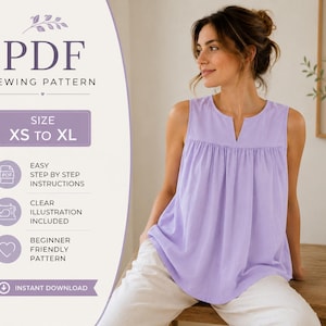 Women's Top Sewing Pattern Size Chart | XS–XL PDF Pattern | Body Measurement Guide | Printable Sewing Size Guide | Digital Download