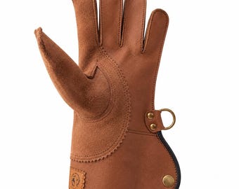 Brown Falconry Glove 12 Inch | Premium Leather Falcon Glove | Hawk & Eagle Handling Glove | Bird of Prey Training Equipment