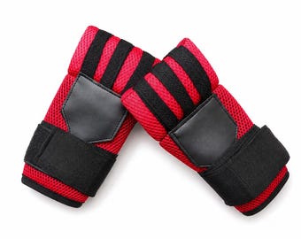 Red Boxing Fast Hand Wraps, Padded Inner Gloves, Quick Wraps for MMA Kickboxing Muay Thai Training, Boxing Workout Gear