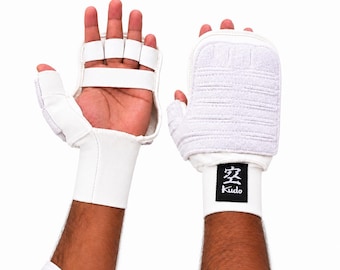 Kudo Cotton Sparring Gloves | Martial Arts Training Hand Protectors | Padded Cotton Practice Gloves | Karate & Kudo Gear | Sizes S-XL