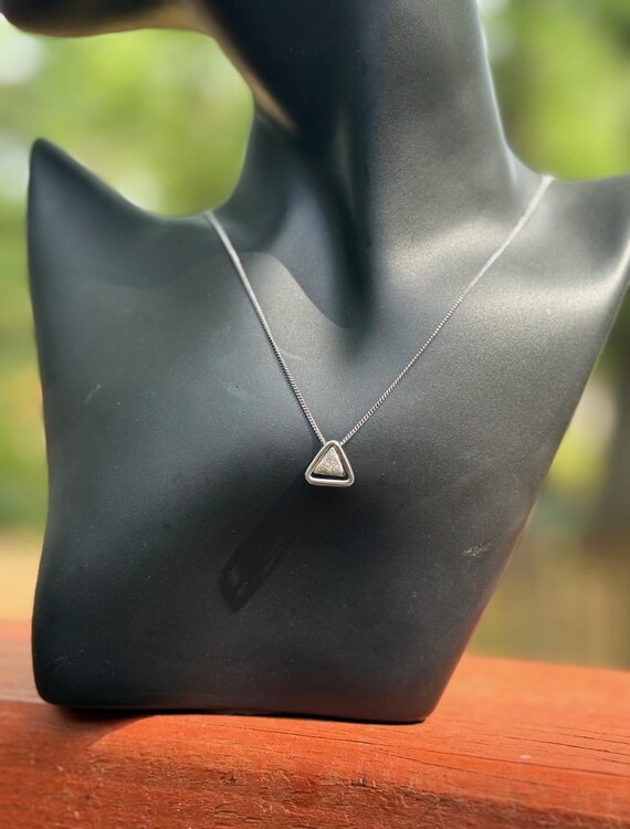 925 Sterling silver triangle charm necklace