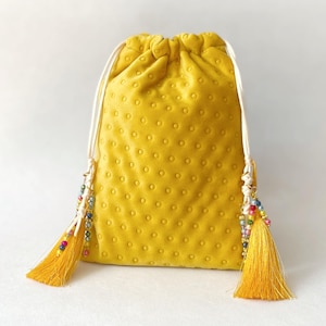 Yellow Magic • robuste Tarottasche • recycelter Stoff • doppelseitig, wendbar • Medizintasche