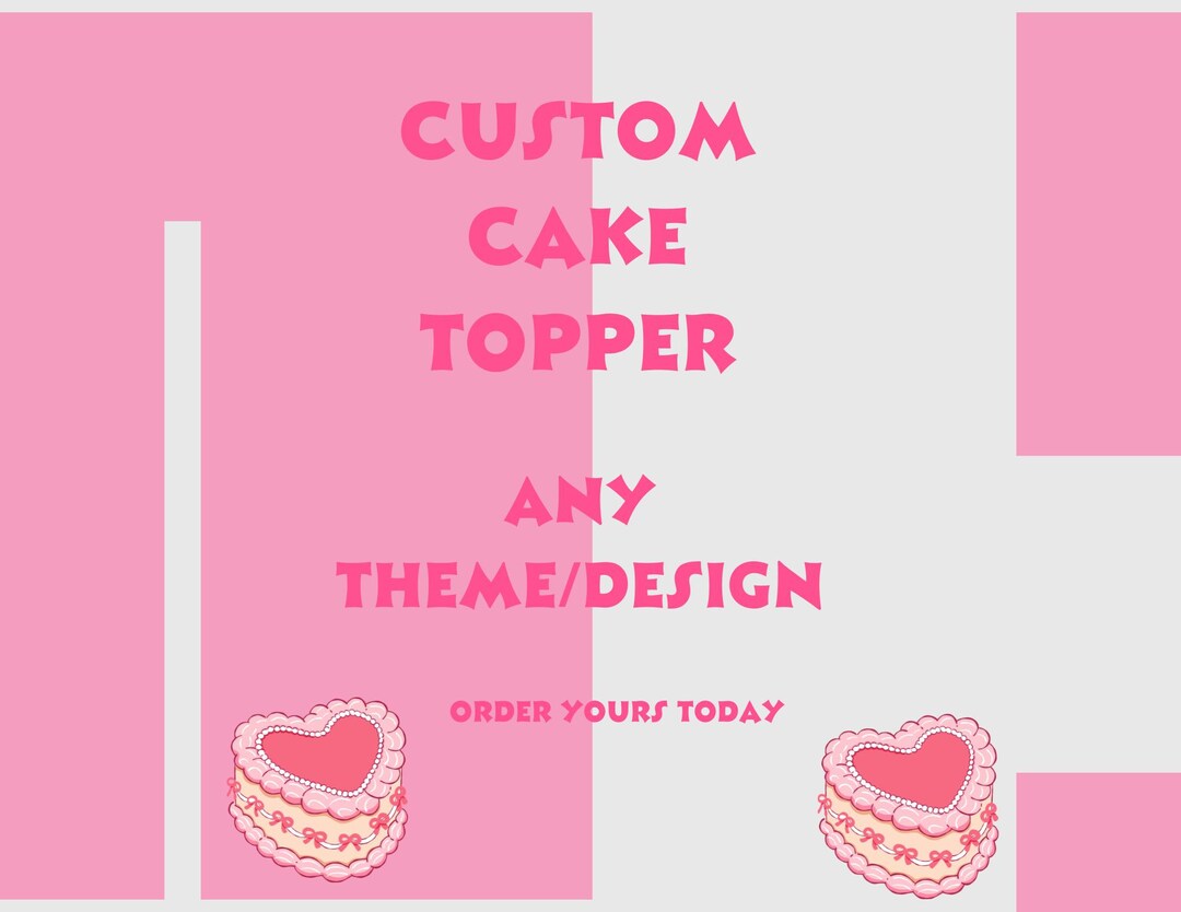 Custom 3D Cake Topper, Any Theme/design Shaker Topper - Etsy
