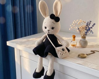 Blush Häschen Häkelanleitung, PDF, Amigurumi Häschen Puppe, Süßes Häschen im Kleid, Anfängerfreundliche Häkelanleitung, Kawaii Häschen Amigurumi