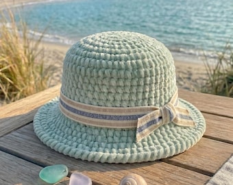 Einfaches Häkelmuster für Fischerhut PDF Für Anfänger | Niedliche Trendy Sommer Hut Tutorial für Strand Reise Mode