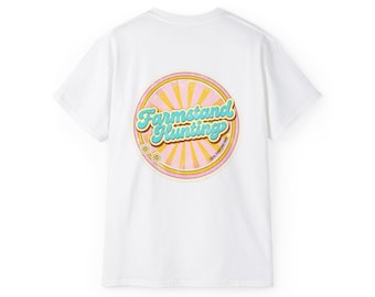Farmstand Hunting Tee | Retro Sunburst Produce Market Design
