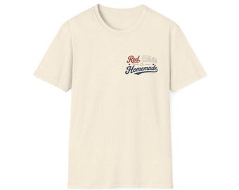 Rood wit zelfgemaakt Amerikaans Farmstand Day-shirt