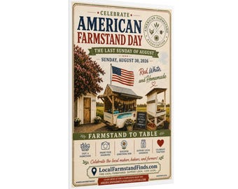 American Farmstand Day Poster | Rolled Poster, 12x18
