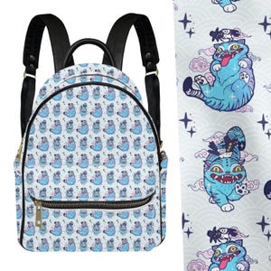 KPop Demon Hunters Derpy Cat Sussie Faux Leather Mini Backpack Bag Purse Handbag