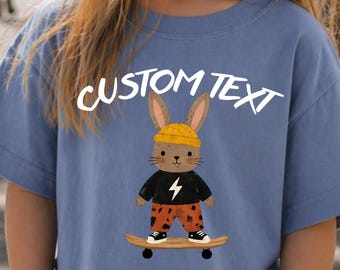 Custom Kids Animal Shirt, Personalized Toddler Tee, Name Shirt, Custom Text T-Shirt for Kids,Cute Zoo Animals T-Shirt