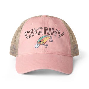 Chapéu de pesca feminino com tela na parte traseira - (Inclui estampa na parte inferior da aba)