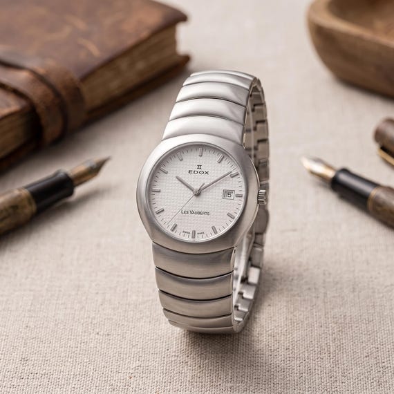 Edox Les Vauberts 61145 Ultra Slim Swiss Quartz Watch… - Gem