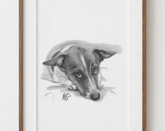 Cuadro realista de perro mestizo, lámina de perro color caramelo, perro callejero brasileño, retrato de mascota para imprimir, regalo para amantes de los perros, descarga digital.