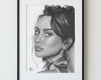 Ritratto a matita personalizzato da foto | Disegno realistico a grafite | Regalo personalizzato