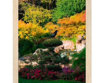 Kyoto Garden London Print, London Wall Art Framed, Housewarming Gift UK, Nature Photography Poster