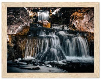 Kyoto Garden Waterfall Print, London Wall Art Framed, Housewarming Giftt UK