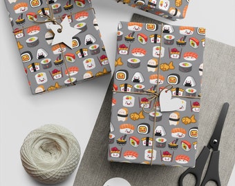 Sushi Gift Wrapping Paper Sheets, 1pcs